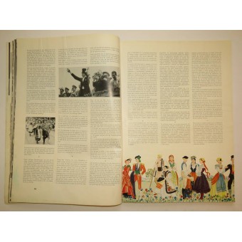 Revista internacional nazi Freude und Arbeit - Amigos y alegría Heft 1, 1. Enero 1936. Espenlaub militaria